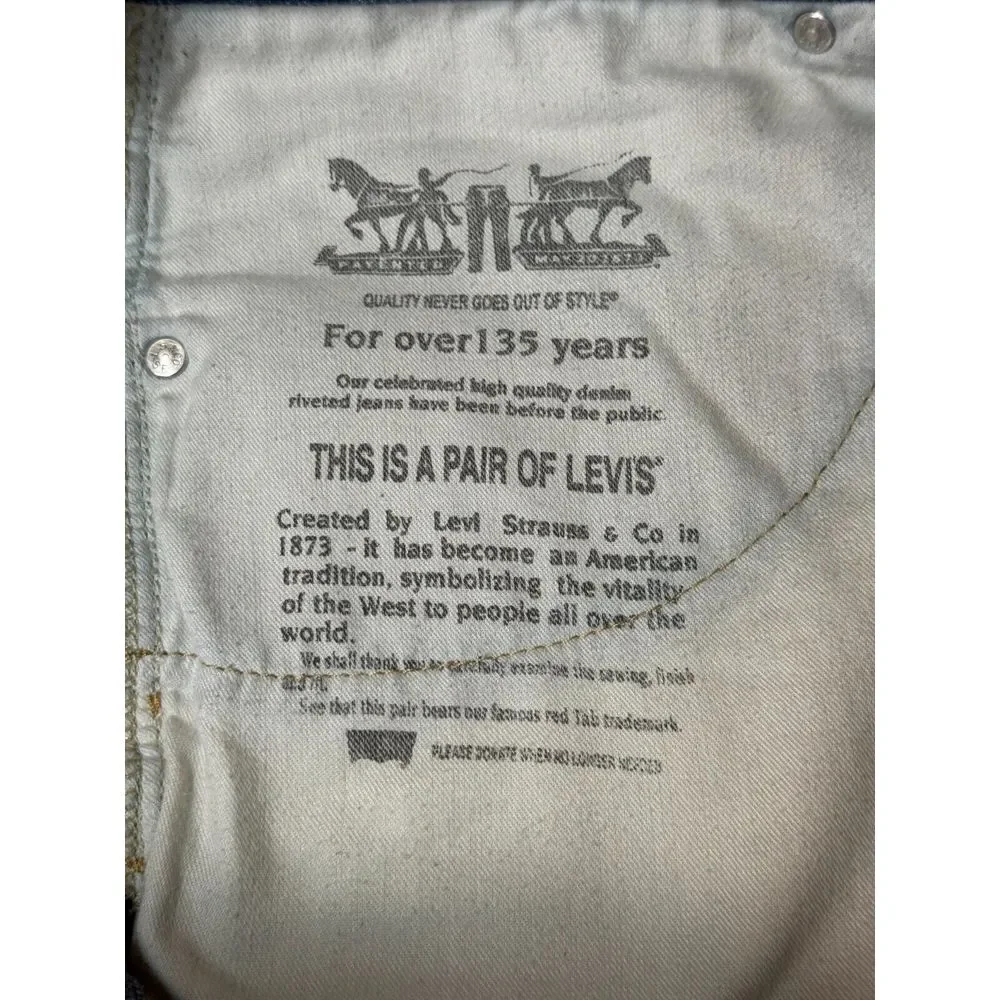 Levis‎ Jeans Mens 550 Mens 40x32 100% Cotton Medium Wash High Rise Relaxed Fit